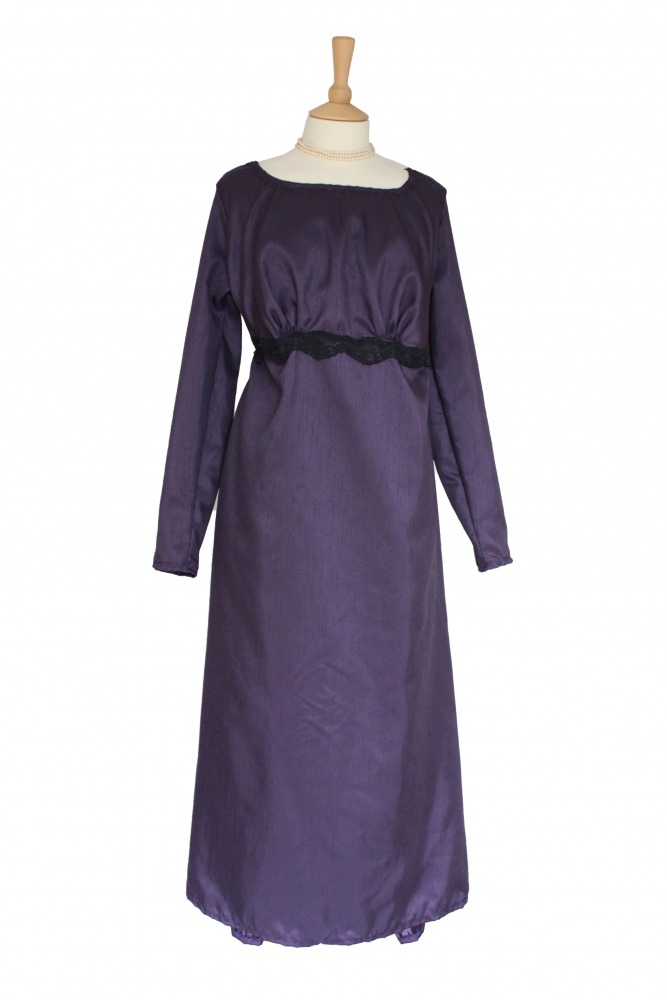 Ladies 18th 19th Regency Jane Austen Costume Long Sleeved Evening Ball Gown Size 20 - 22 Image